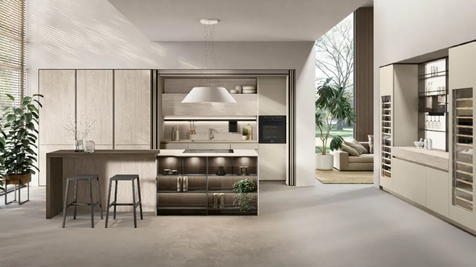 Aliant 1 Travertine | Pumice | Cocoa Oak