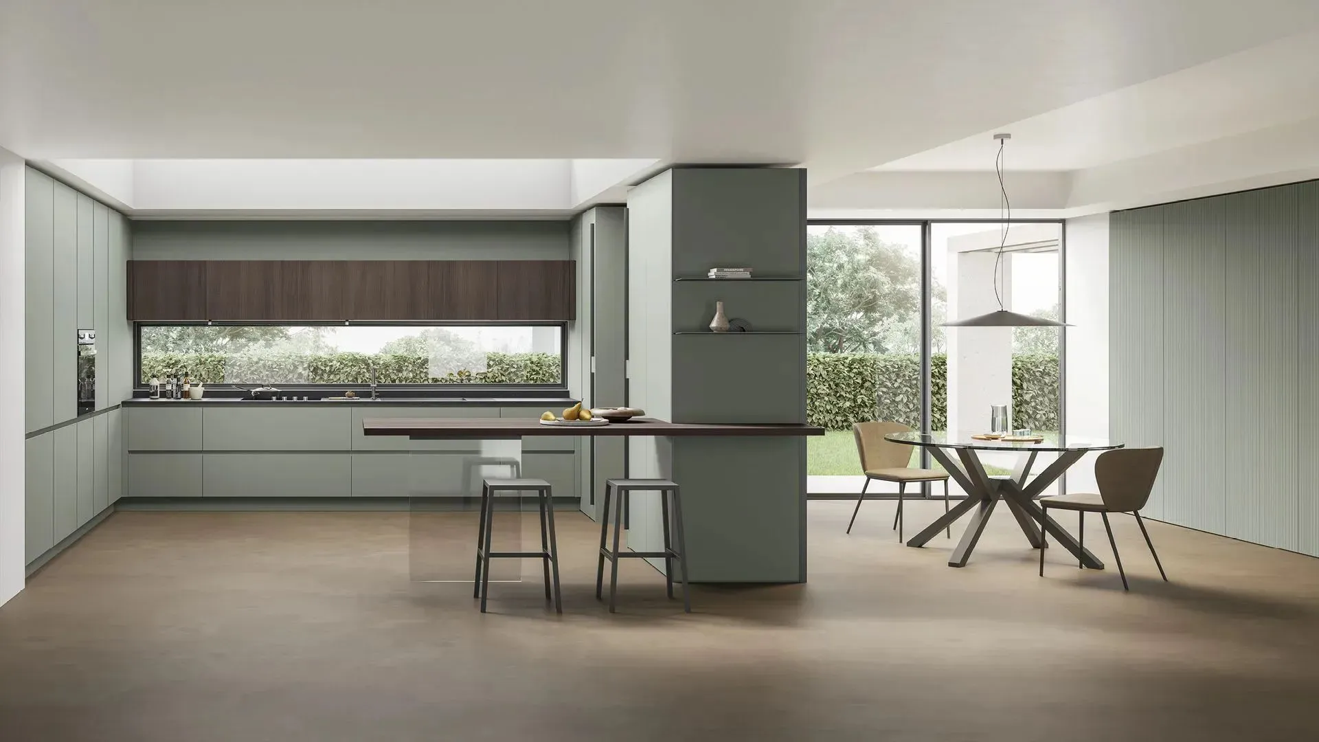Conero Oak, Asparagus, Neolith Nero Midnight top